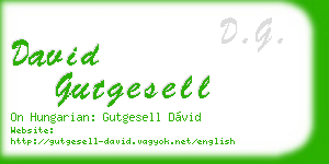david gutgesell business card